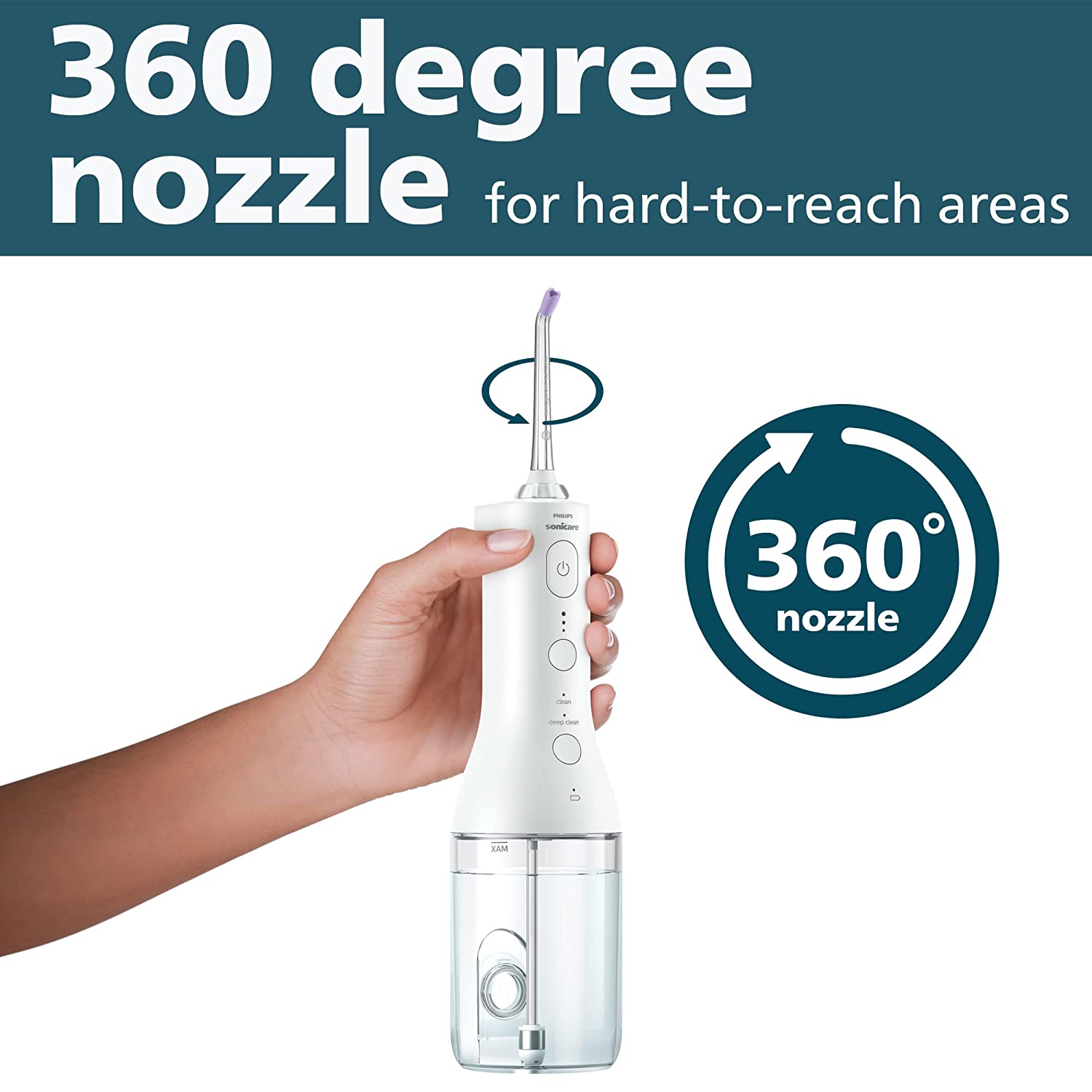 Philips Sonicare Power Flosser 3000 Cordless, White, HX3806/21 - Image 4